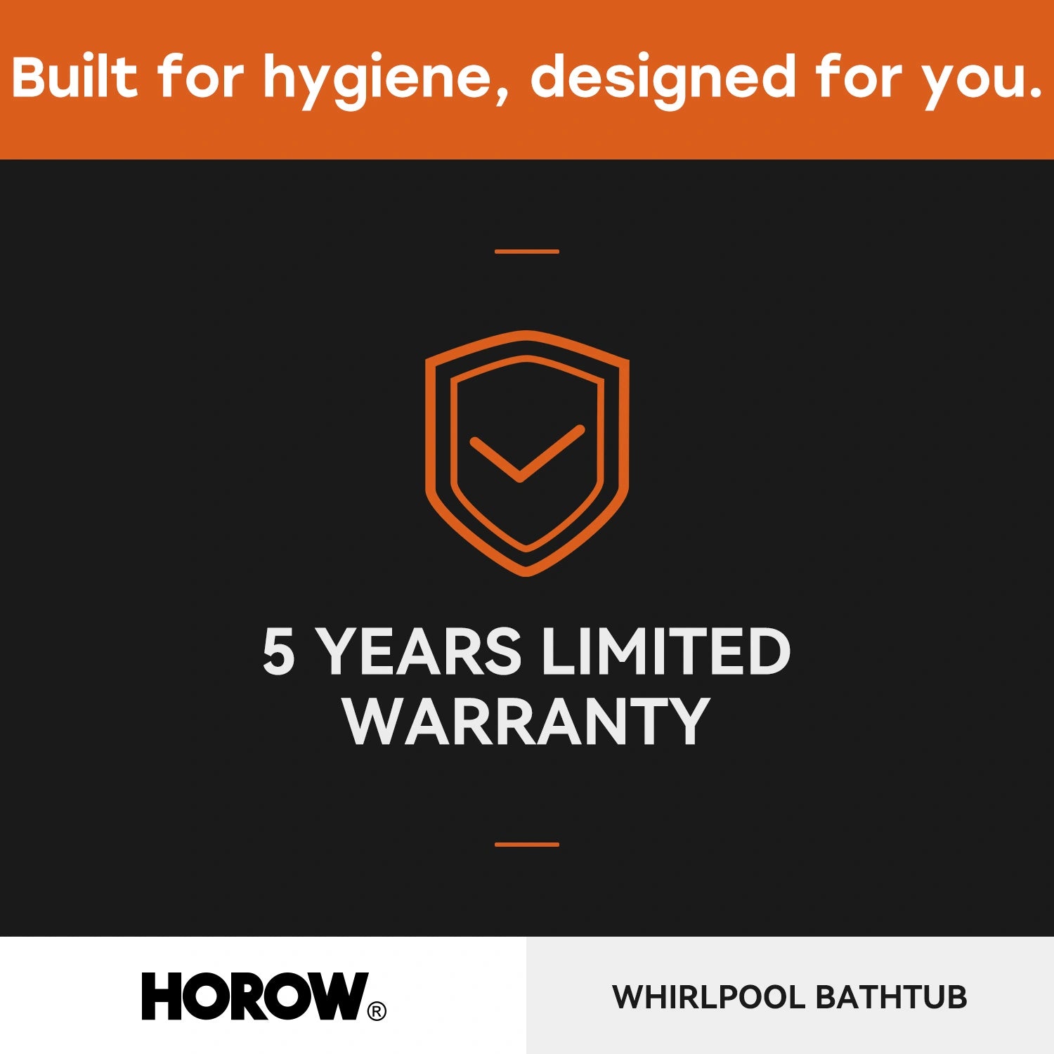 HOROW M59-R 59" Acrylic Massage Bathtub with Right Drain