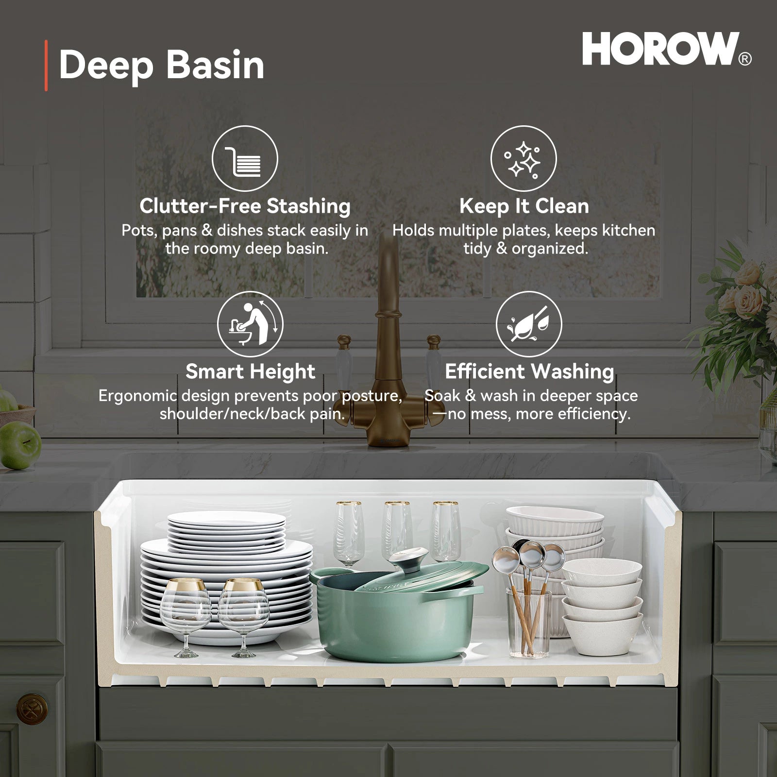 33 Inch Undermount Workstation Kitchen Sink with Grid
