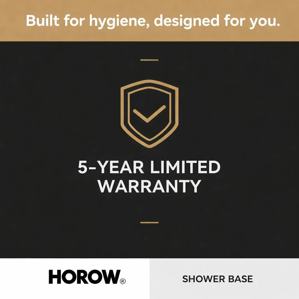 HOROW SS6032-CH-R 60" Shower Pan with ADA Seat Height & Right Drain