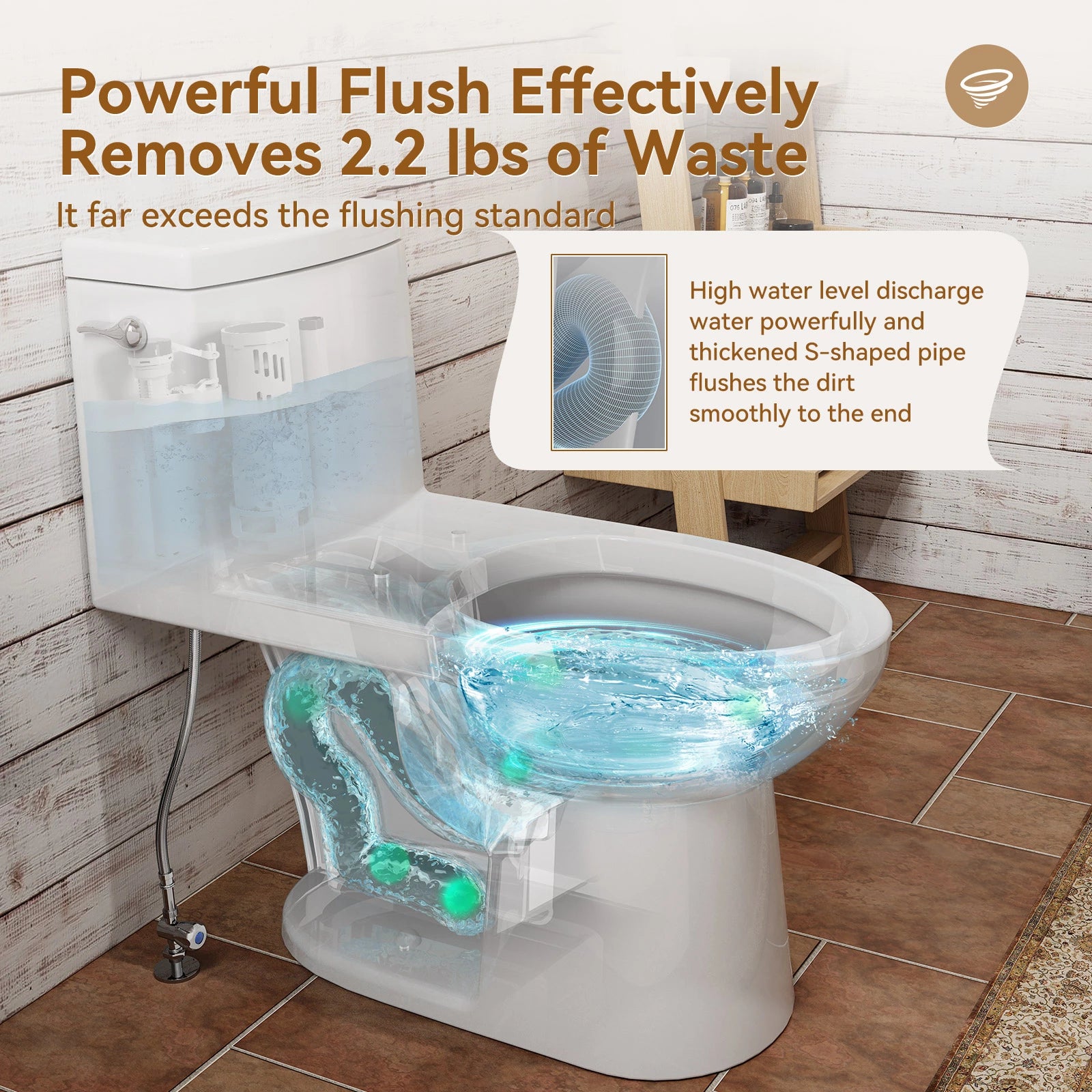 Single Flush Toilet with ADA Seat Height for 12 Inch Rough In Model T0352W