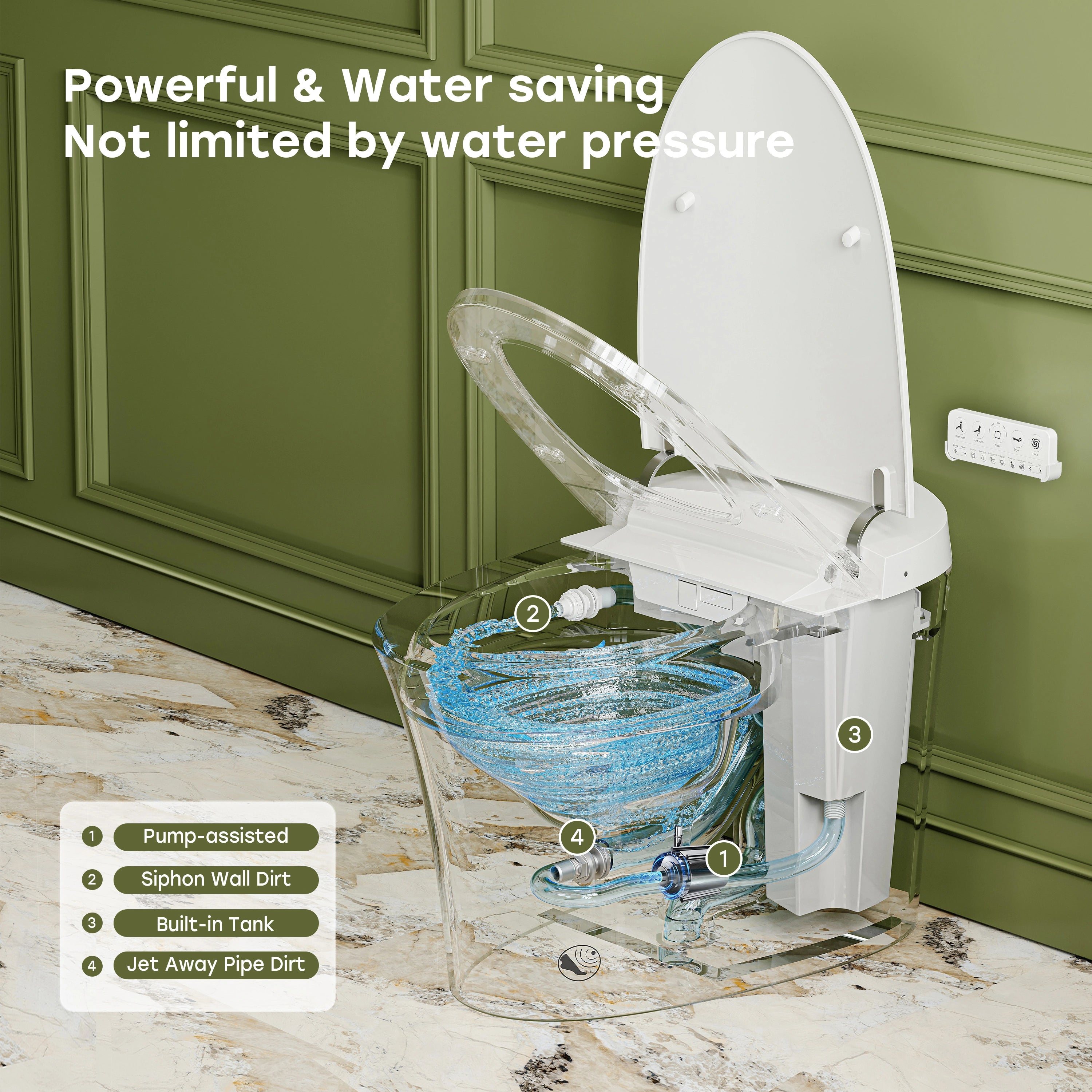 Best Smart Toilet with Built in Bidet and ADA Compliant Model T33