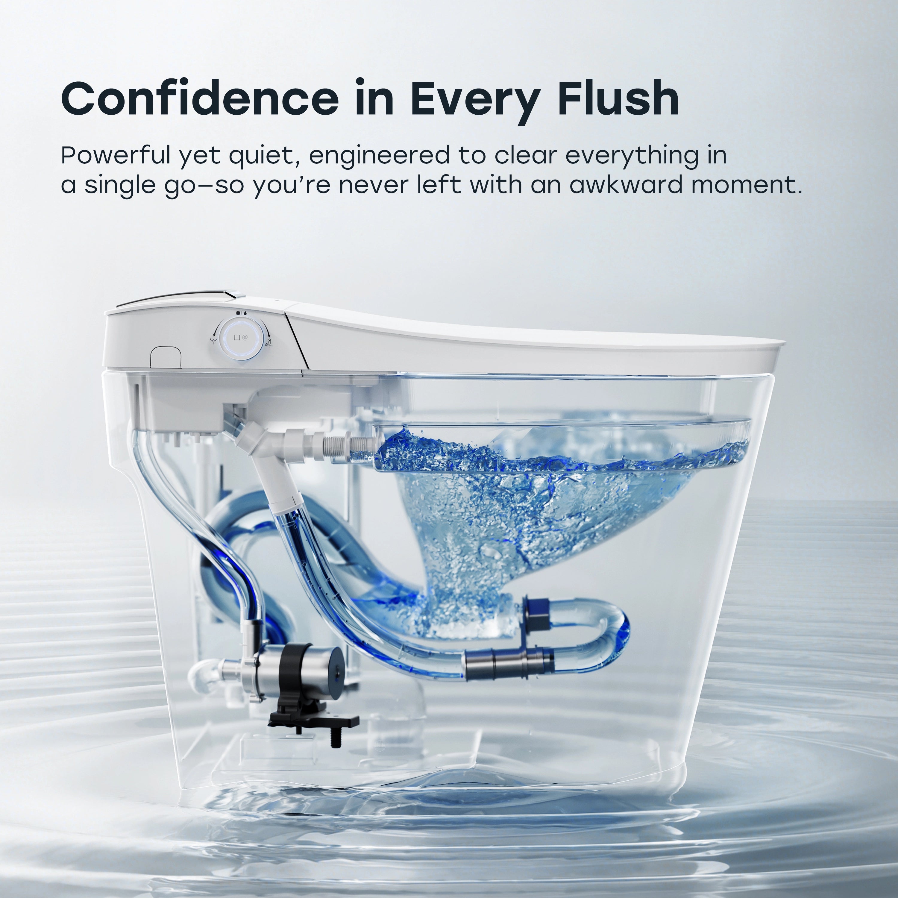 HOROW T39 Smart Toilet with Built-In Tank & Pump, ADA Dual Flush