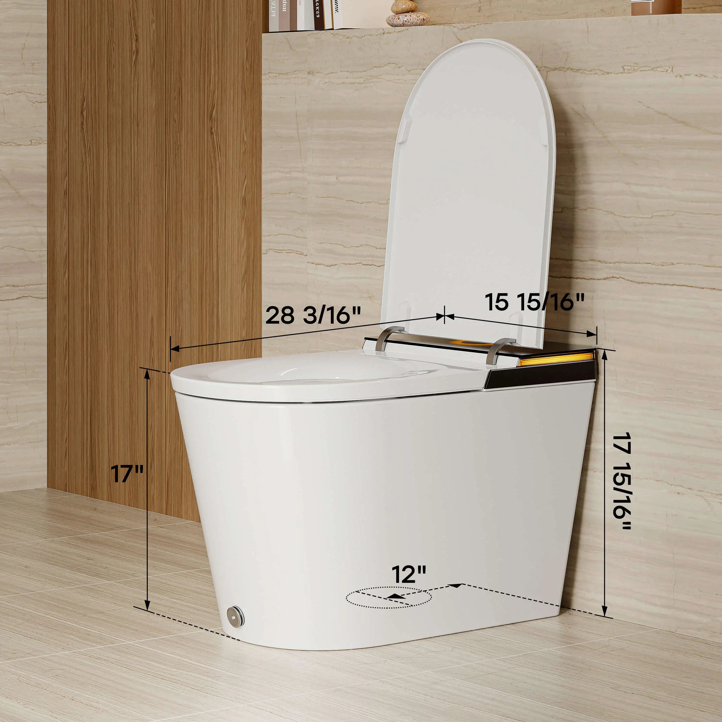 HOROW X70 Smart Toilet with Built-In Tank and Pump – Powerful Flush, Modern Comfort